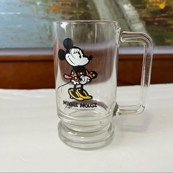Disney Other - Vintage Minnie Mouse glass mug